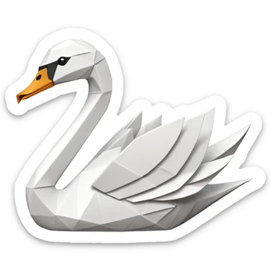 Origami swan like Prison Break version which Michel Scolfild made one. sticker