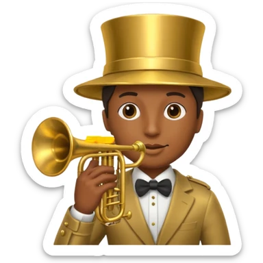 What it would look like if a trumpet and a human had a child sticker