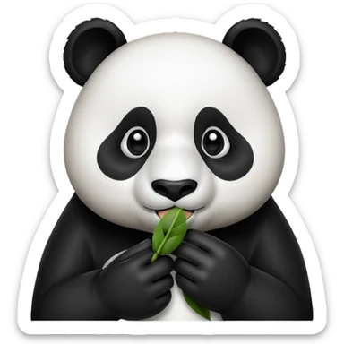 Panda saying shhh sticker