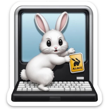 I want the alliance leader to kick me out of the alliance and close the door, so that they both look like rabbits.استیکرش با متن کیبورد باشه sticker