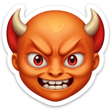 face expressing devilish emotion sticker