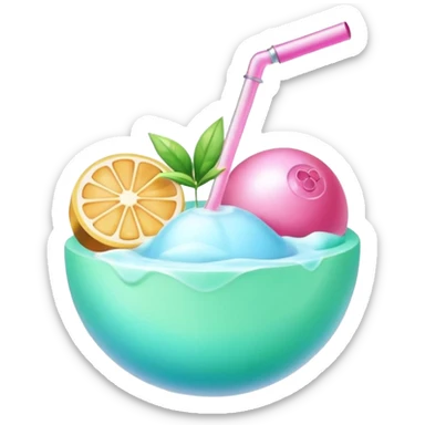 Colorful shiny glossy soft smooth Pastel soap perfume cocktail bomb bar aesthetic decoration room thing  sticker