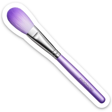 Skinny White to light purple metallic ombré makeup brush  sticker
