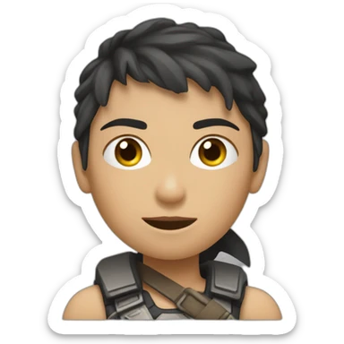Emoji mujer enojada furiosa con un bate sticker