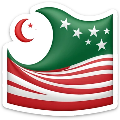 Chechen Flag, the flag 1991-1999 sticker