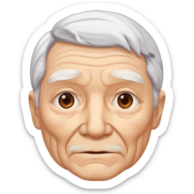 hazle mas arrugas , cabello blanco sticker