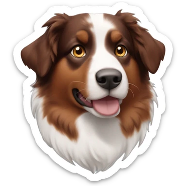 Red tri Australian shepherd sticker