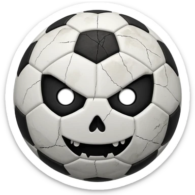 BALON DE FUTBOL CON CARAS TERROR sticker