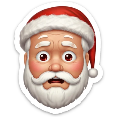 Santa claus distressed and crying sticker