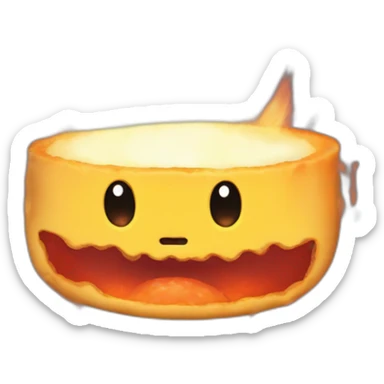 calcifer from howl's moving castle eat scrambled eggs sticker