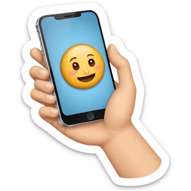 Create an emoji of a hand lifting a phone to answer a call."
 sticker