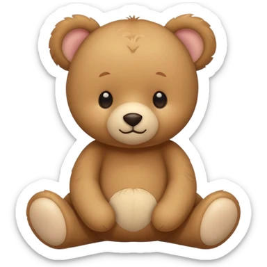 Cute flat-style teddy bear icon for infant daycare. i want to feel safe when see that teddy
 sticker