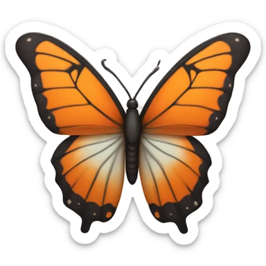 Una mariposa monarca de color naranja  sticker