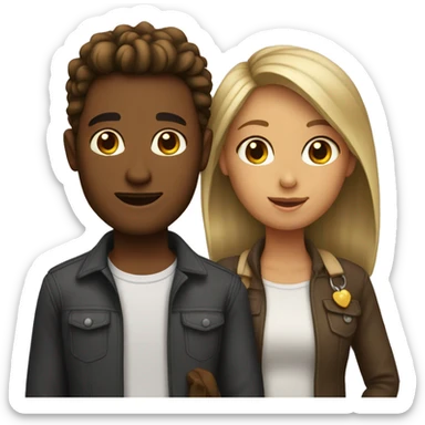 heterosexual couple sticker