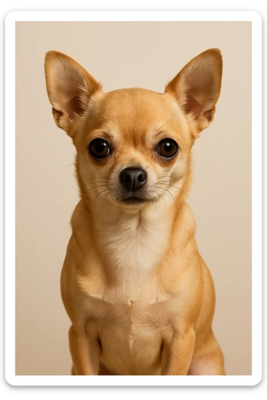 realistic chihuahua dog, detailed, lifelike sticker