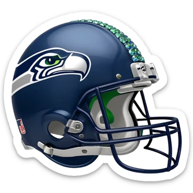 NFL Seahawks helmut with bling sticker