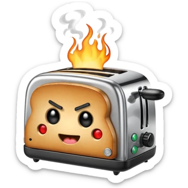 An Angry Toaster sticker