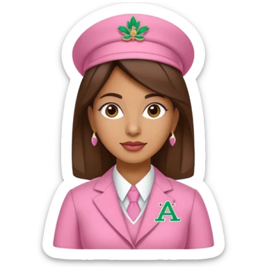 Hispanic woman alpha kappa alpha sorority sticker