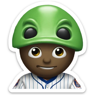 Alien in a Mets jersey sticker