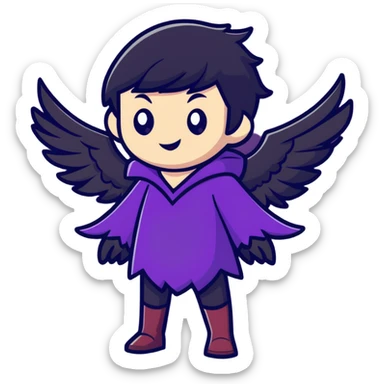 Morrigan from Dragon Age transforming into a raven sticker