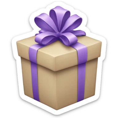 light purple Christmas gifts under a beige tree sticker