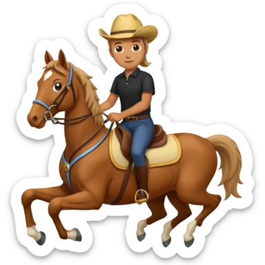 horse riding sticker