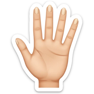 3 doigts collés d’une main beige  sticker
