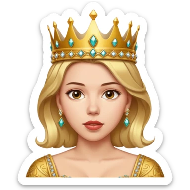 Scarlett Johansson, wearing crown  sticker