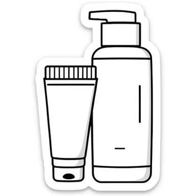 Skin care pink sticker