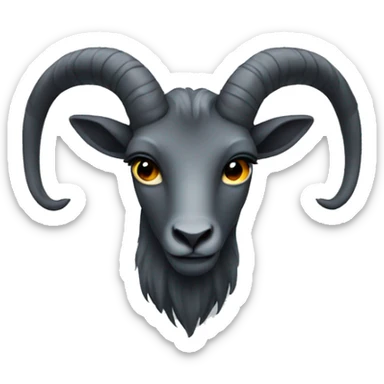 Dark grey Capricorn  sticker