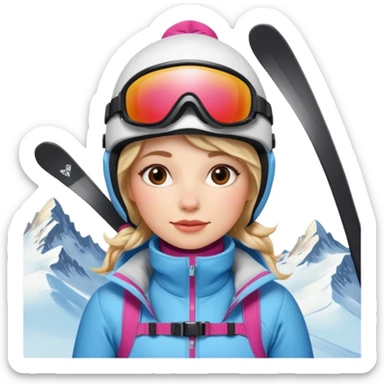 Woman Skiing, Matterhorn sticker