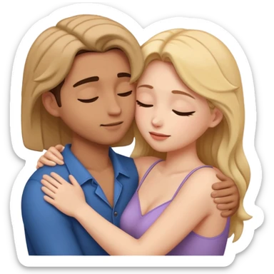 intimate moment between lovers, affection, tenderness, Romance  sticker