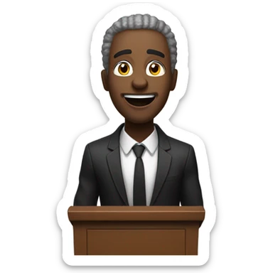Black preacher going crazy in worship at the United States of America presidential podium sticker