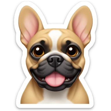 Tan and black French Bulldog fit  sticker