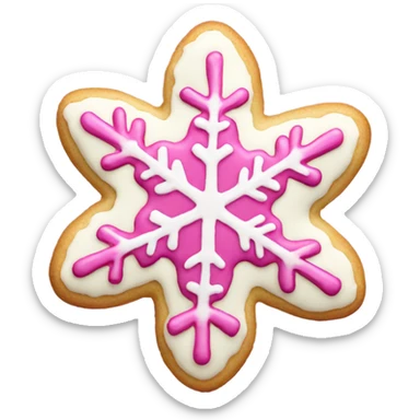 pink snowflake cookie  sticker