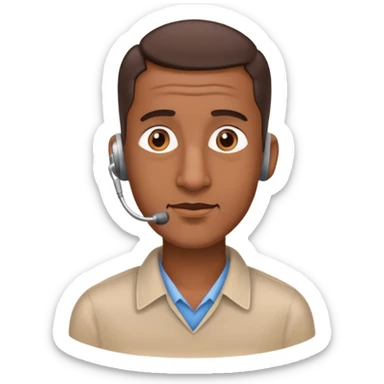 a man hearing impairment sticker