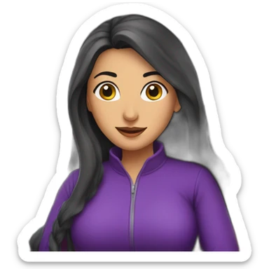 Armenian women in purple clothing in the bus sticker