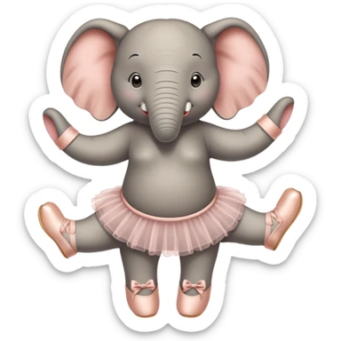 Elefant mit Ballettschuhen  sticker