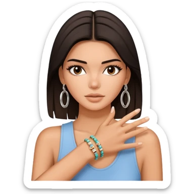 kendall jenner showing stop with one hand sticker