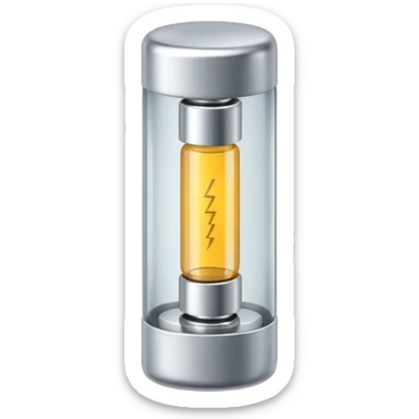 tiny glass fuse with metal caps sticker