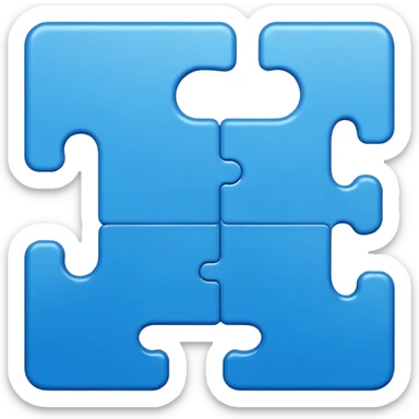 one single Puzzle Piece sticker