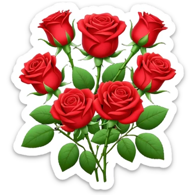 A bunch of red roses. And the name Linnea on them sticker