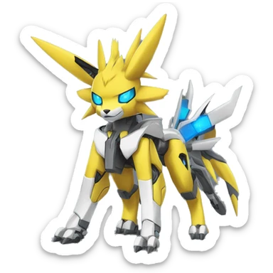 Renamon-Jolteon-Zeraora-medabot-mecha full body sticker