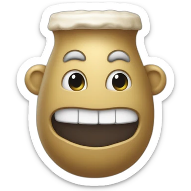 Paysan buvant une bière sticker