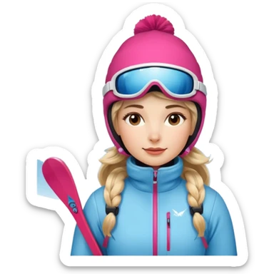 Woman Skiing, Matterhorn sticker