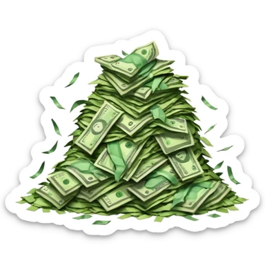 The money that has been wasted sticker