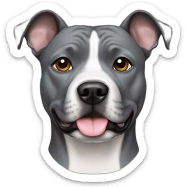 grey staffordshire terrier sticker
