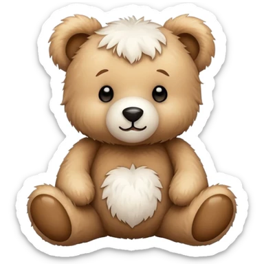 Adorable teddy bear white sticker