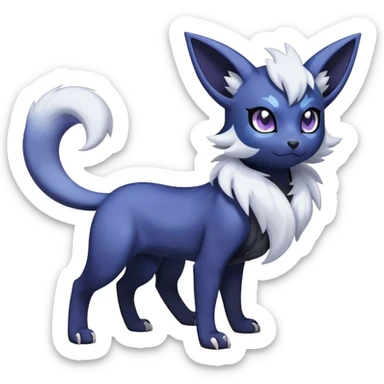 Absol-Meowstic-Umbreon-Fakémon-hybrid-creature (full body)  sticker