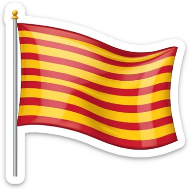 bandera de catalunya (bandera amb línies horitzontals vermelles i grogues, una de cada, començant per el color groc) sticker
